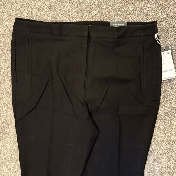 Worthington Women's Slim Leg Pants Size 14 Black Mid Rise 26.5" Inseam NWT $49 - Picture 3 of 16